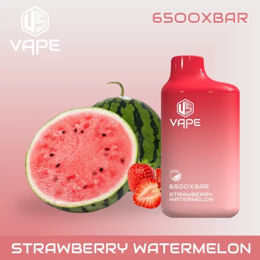 US-Vape-6500-Puffs-Rechargeable-Disposable-STRAWBERRY-watermelon