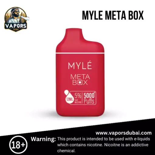 myle meta box 5000 puffs disposable vape in dubai