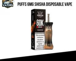 Crown Bar Al Fakher E Hose X 60000 Puffs 6mg Shisha Disposable Vape in Dubai