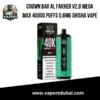 Crown Bar Al Fakher V2.0 Mega Max 40000 Puffs 0.6mg Shisha Vape in Dubai