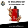HQD Miracle 8000 Puffs 0% Nicotine Disposable Vape in Dubai